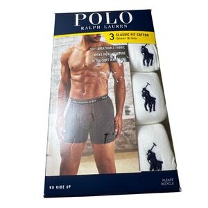 Polo‎ Ralph Lauren 3 Pack Classic Fit Cotton Boxer Briefs Mens Size XL